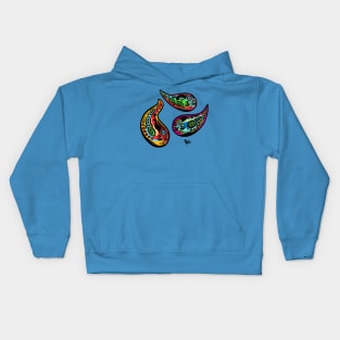 Multi-color Cat Drop Trio Kids Hoodie